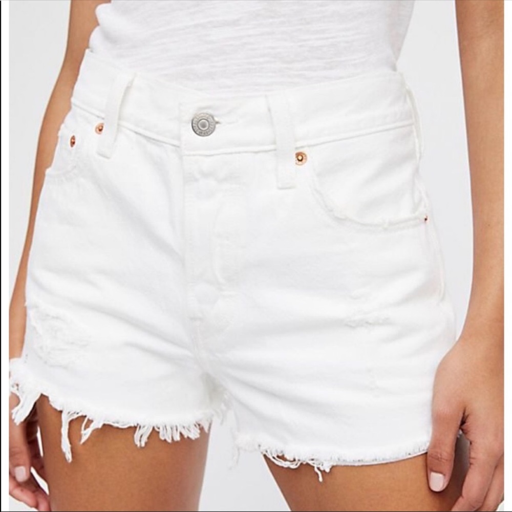 Levis 501 High Rise Denim Shorts